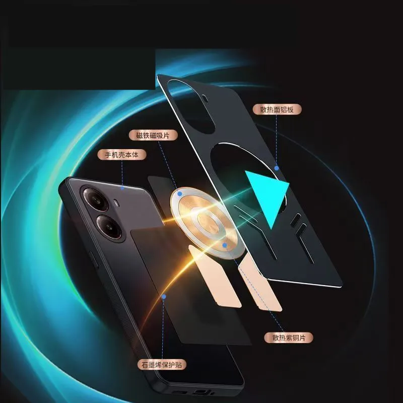 

For POCO X8 Pro Max Metal Heat Dissipation Phone Case Cooling Orichalcum Aluminum Shockproof Cover For POCO X8 Pro Max