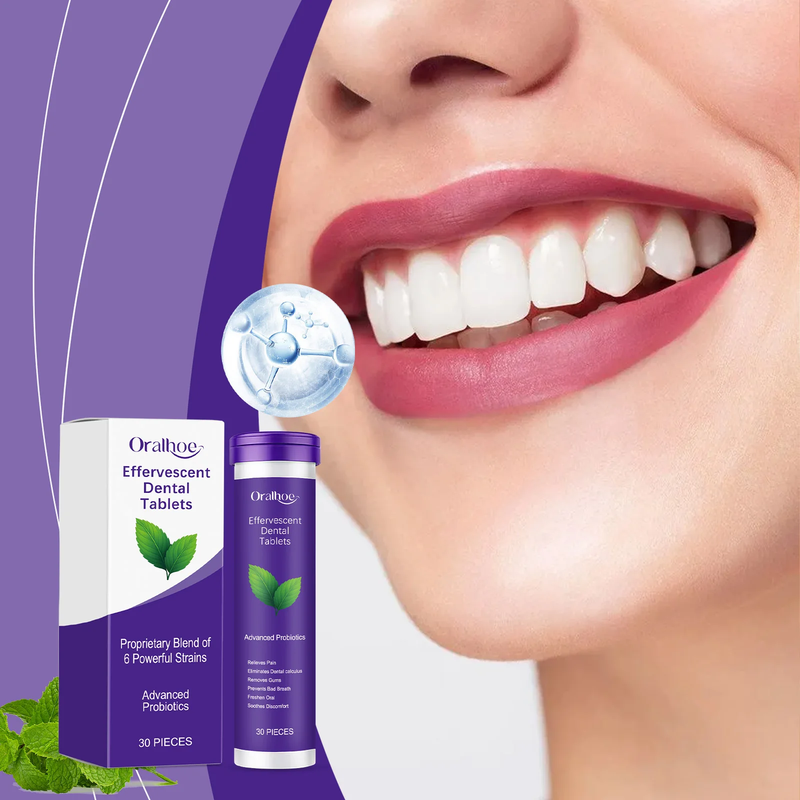 

Fresh Breath Toothpaste Tablets Gentle Gum Care Remove Surface Stains Whiten Teeth Long-Lasting Oral Freshness Travel-Friendly
