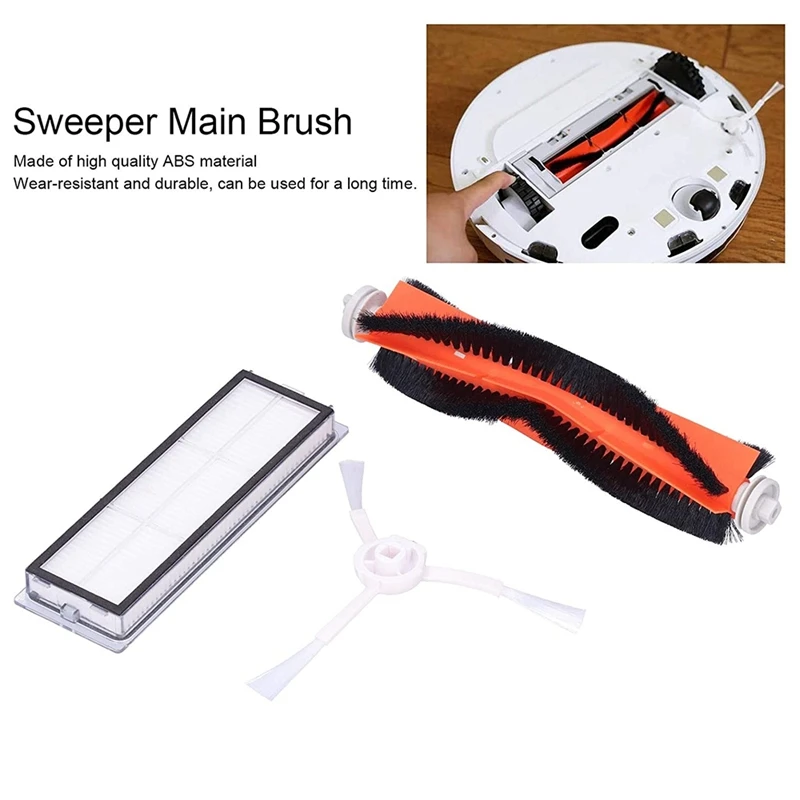 قطع غيار مكنسة كهربائية روبوت ، قماش ممسحة ، جانب مرشح HEPA ، فرشاة رئيسية ، مجموعة ملحقات لـ Xiaomi Dreame F9 ، xm2000022