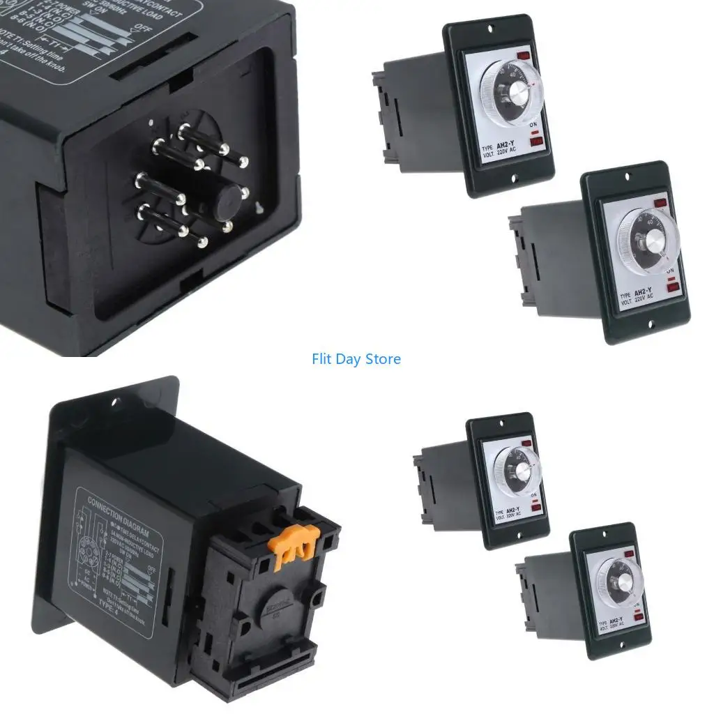 F92C 0-60 seconds/minutes Power On Delay Timer for Time for w socket base AC 22