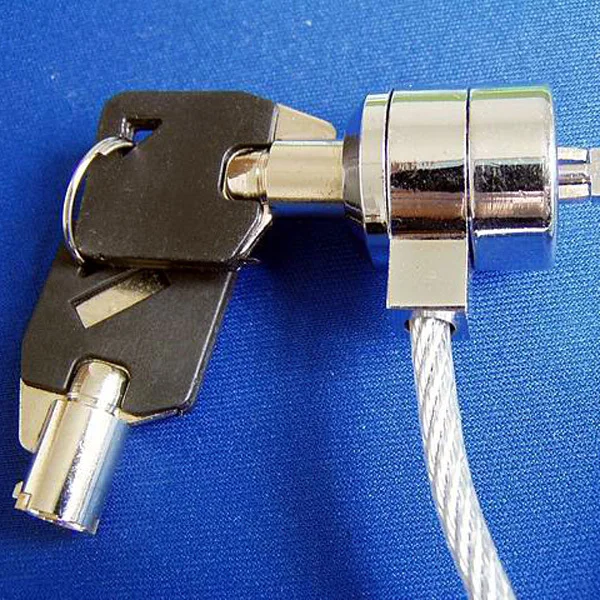 مفتاح الكمبيوتر المحمول الأسود، كابل سبيكة أمان مضاد للسرقة، قفل كمبيوتر محمول عالي الجودة ومتين للحماية #5