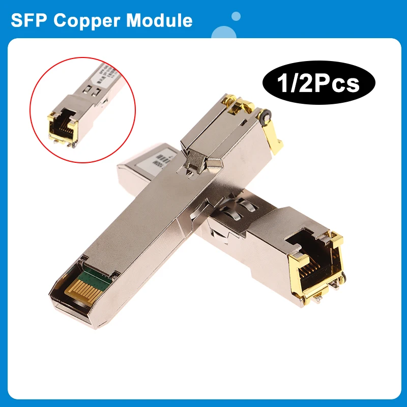 

1/2 шт. медный модуль SFP 1G RJ45 порт оптоволоконный модуль приемопередатчика SFP оптический Ethernet-коммутатор