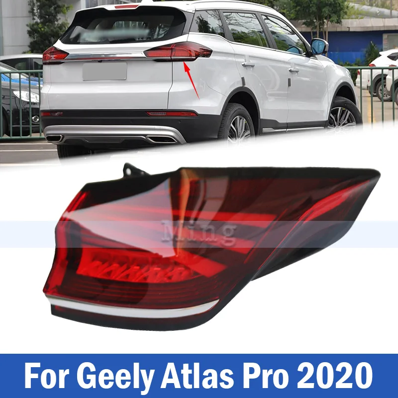 LED Outside Car Rear Bumper Tail Lamp For Geely Atlas Pro 2020 Taillights Turn Signal Light Stop Brake Light Car Accessories