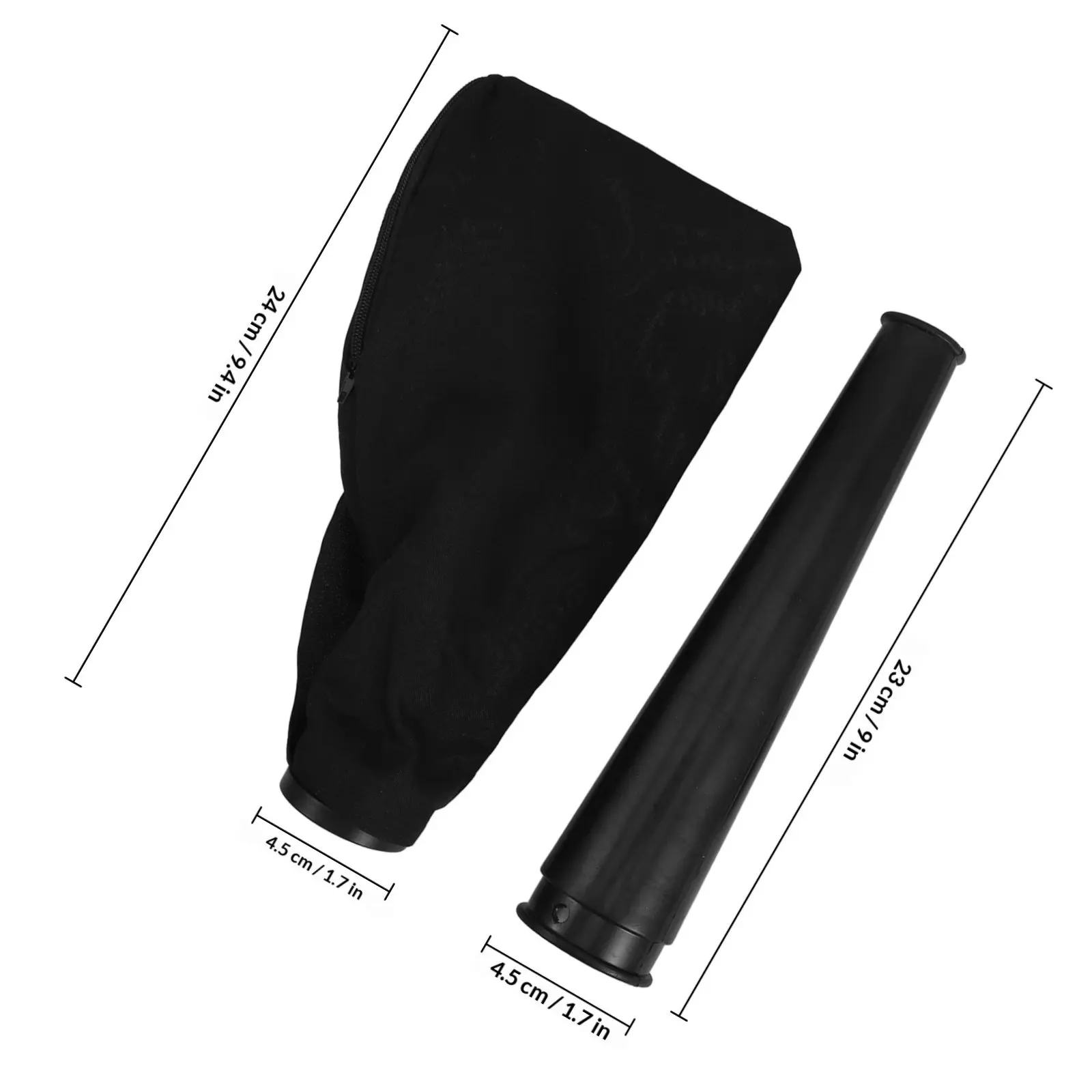 Black Long Nozzle Leaf Blower Rubber Replacement Part Powerful Air Compressor Accessory Blowing Nozzle for Air Tools and Blower