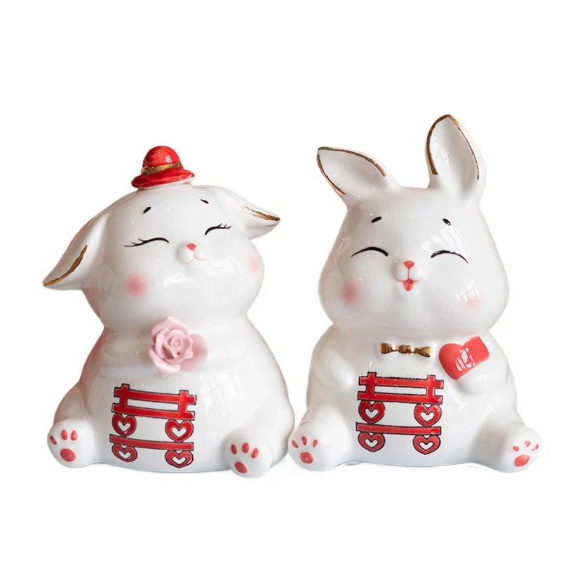 

Cute rabbit ornament living room bedroom wedding room decoration ornament