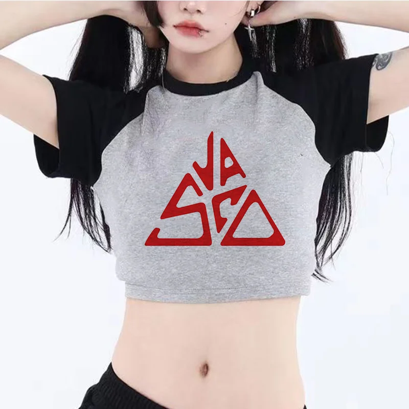 Vasco Rossi 90s vintage streetwear  crop top Woman graphic  vintage Harajuku cropped