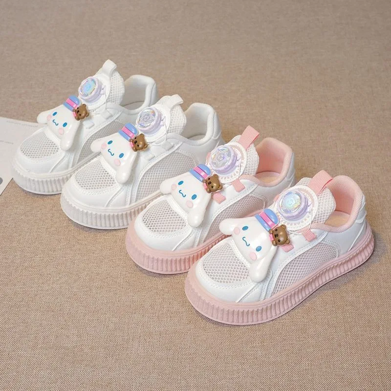 

Cinnamoroll Anime Kawaii Sanrio Ins Fashion Casual Children Shoes 2025 New Summer Cute Breathable Board Sneakers Gifts