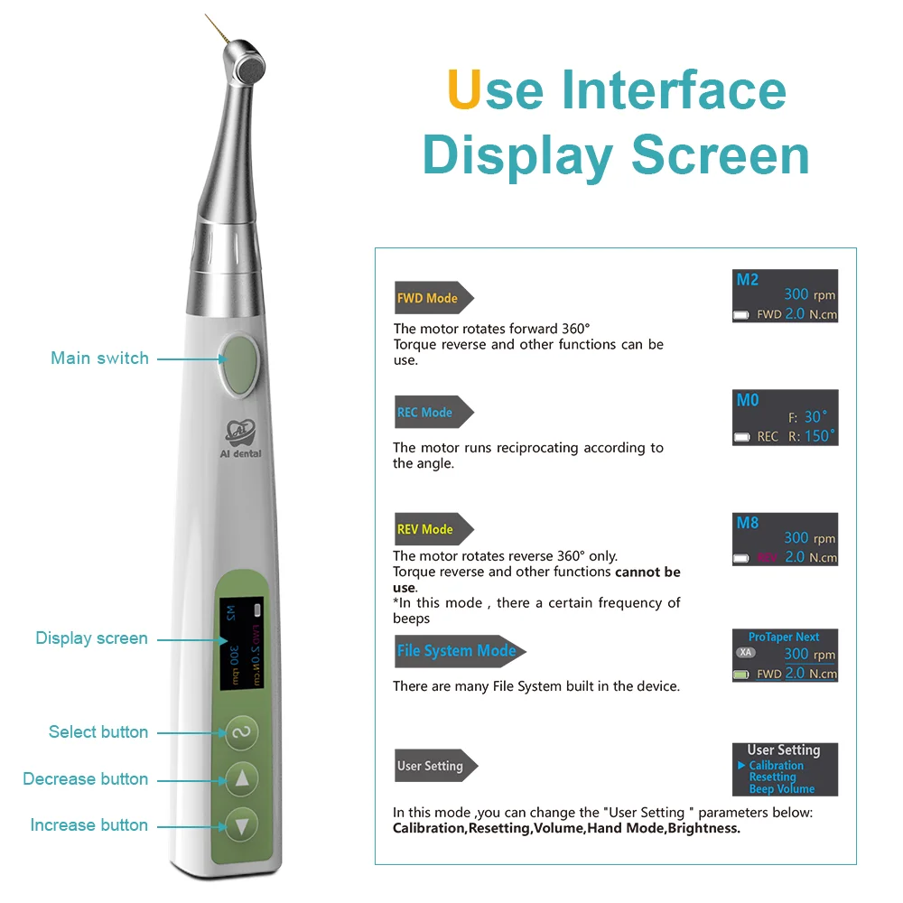 Dental Endo Root Canal Apex Locator micromotore File endodontico strumento per il trattamento ortodontico EA-SP