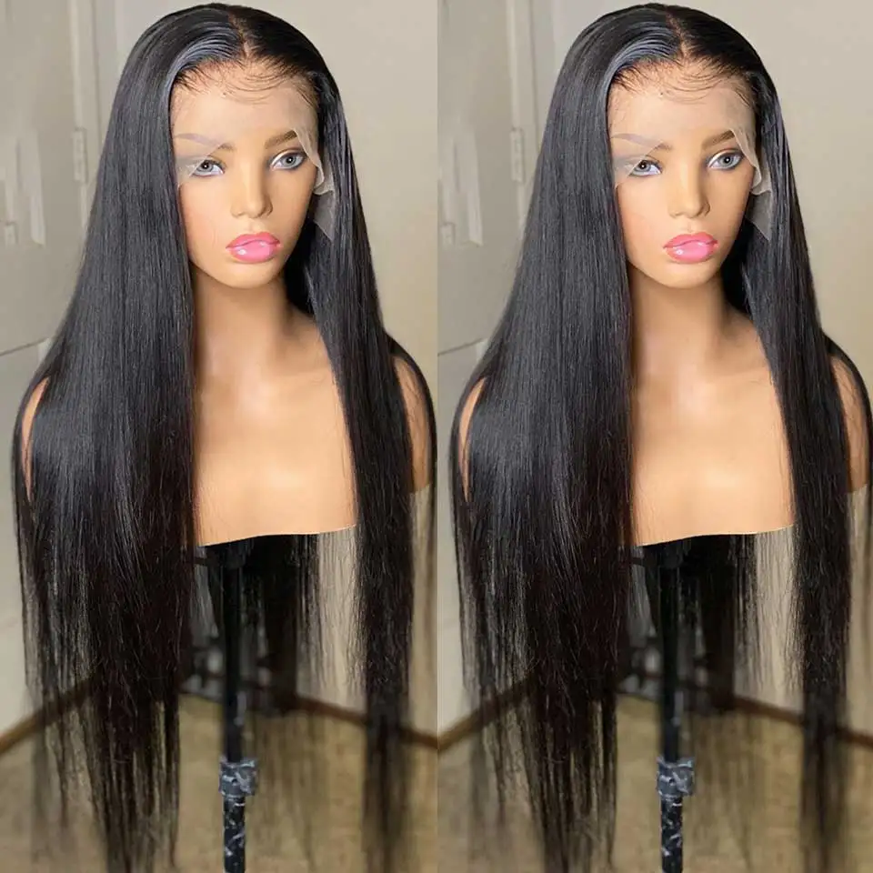 13x6 HD Lace Frontal Human Hair Wigs Malaysian Straight Pre Plucked  Wigs Human Hair 100% Straight HD Lace Front Wigs