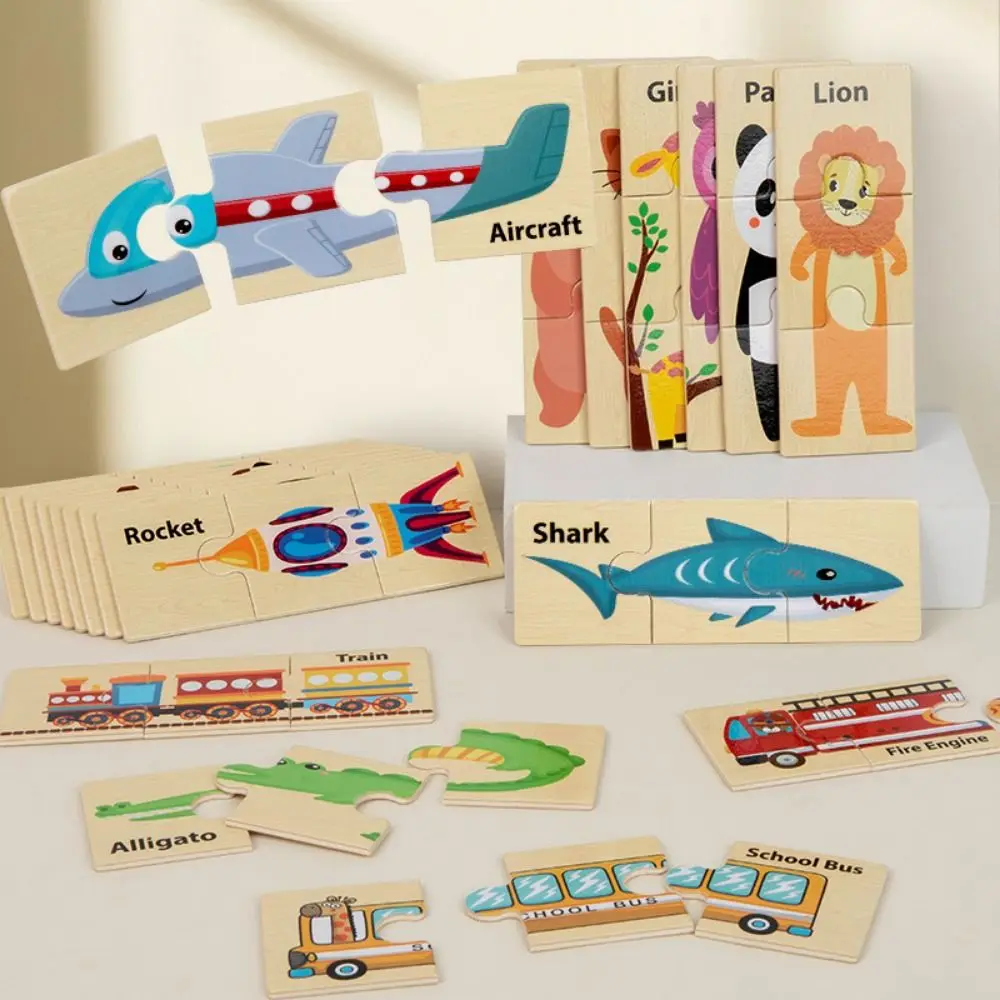

Wooden Material Kids Wooden Puzzle Tangram Shape Educational Function Animals Puzzle Game Jigsaw Type Cartoon Design
