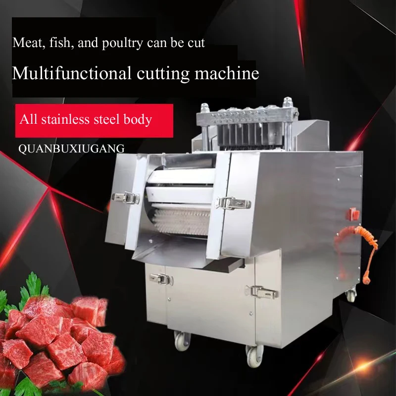 

Meat Cutting Machine Commercial Automatic High-Power Stainless Steel Large Domestic Dicing Maker Slicer