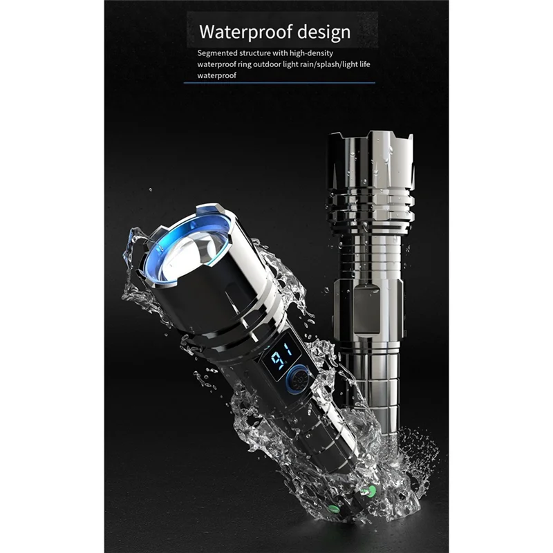 A07F-Mountain Adventure Emergency Flashlight Multi-Functional Hand Held Torch Rechargeable Ultra-Long Battery Life Flashlight