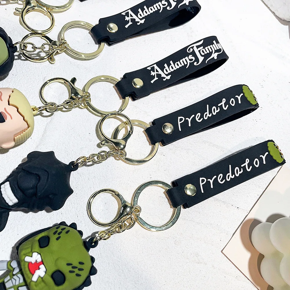 Horror Wednesday Addams Keychain Addams Family Movie Role Model Pendant Keyring cosplay Addams Doll Key chains Gifts New