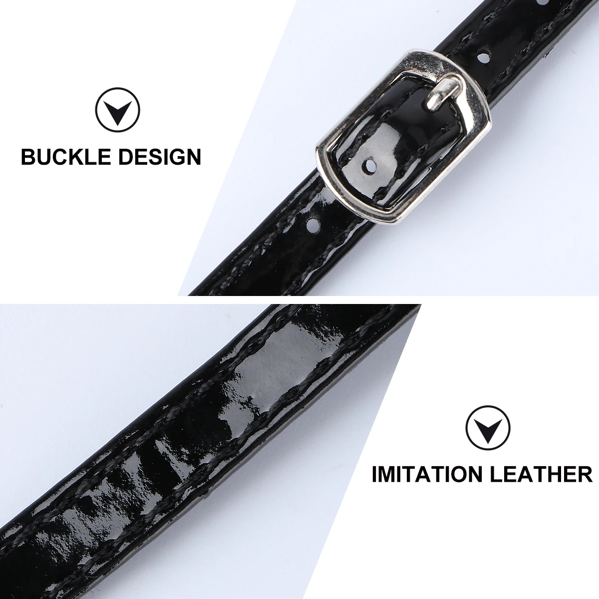 

Anti-drop Shoelaces Detachable Sports High Heel High-end Pu Heels with Buckle Elastic Strap Men's