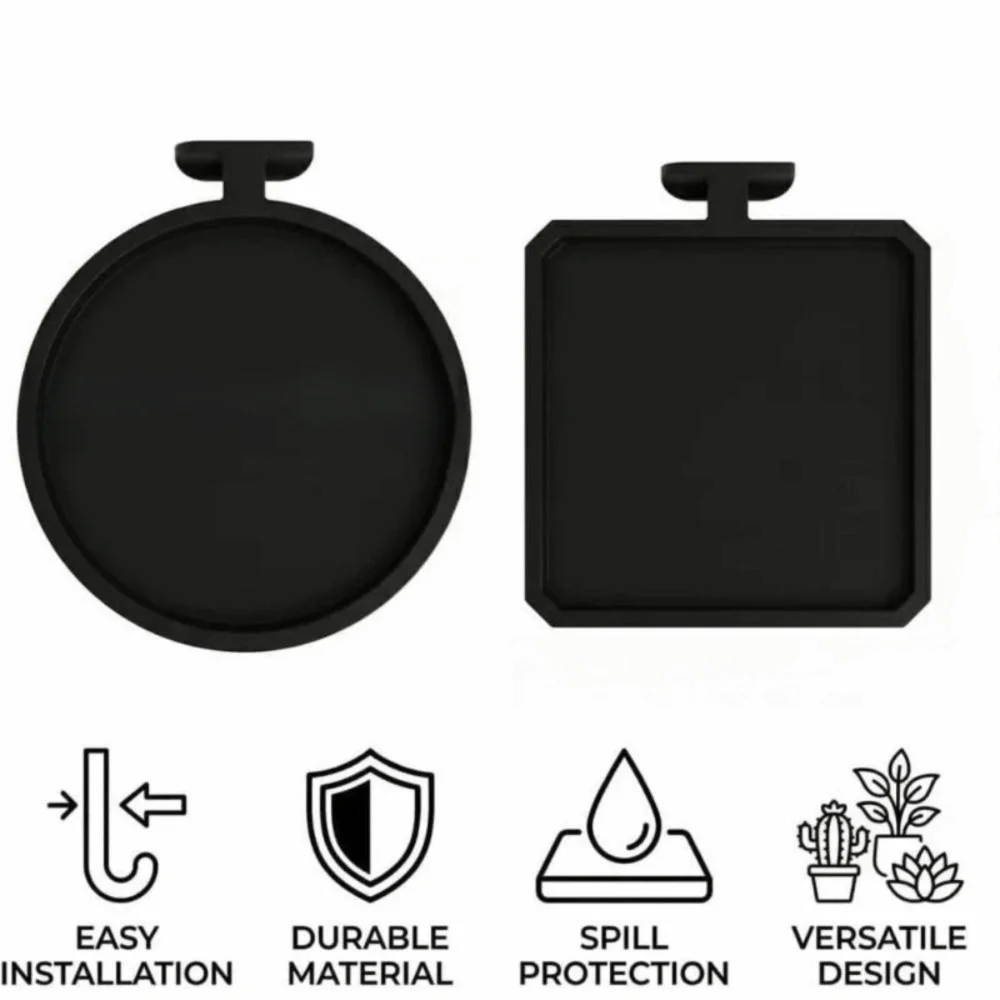 No Screws Sound Insulation Board Rack No Drilling Installation Wall-mounted Houseplants Hangers Round/Square Easy Installation