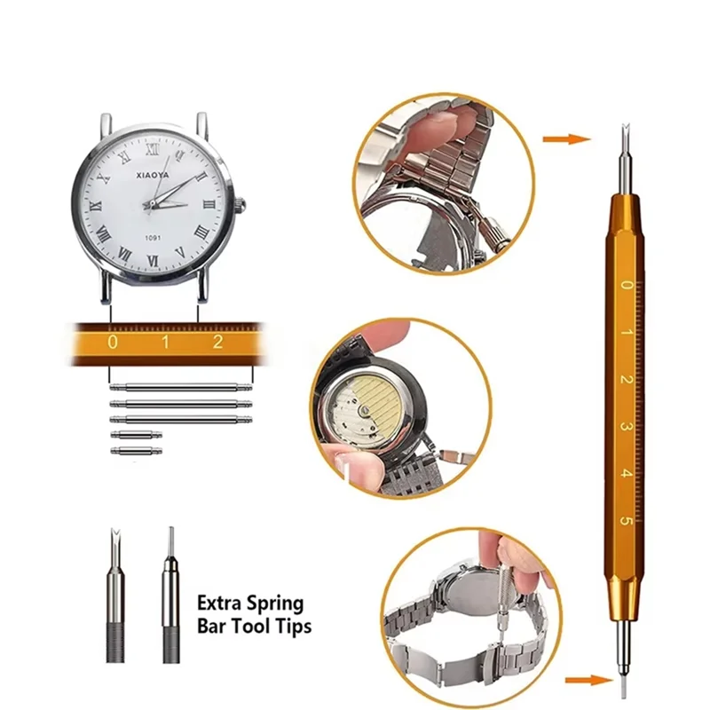 

【Top Picks】147 Pcs Watch Adjustment Tool Kit Watch Repair Kit Watch Battery Replacement Tool Kit, Watch Back Remover Tool