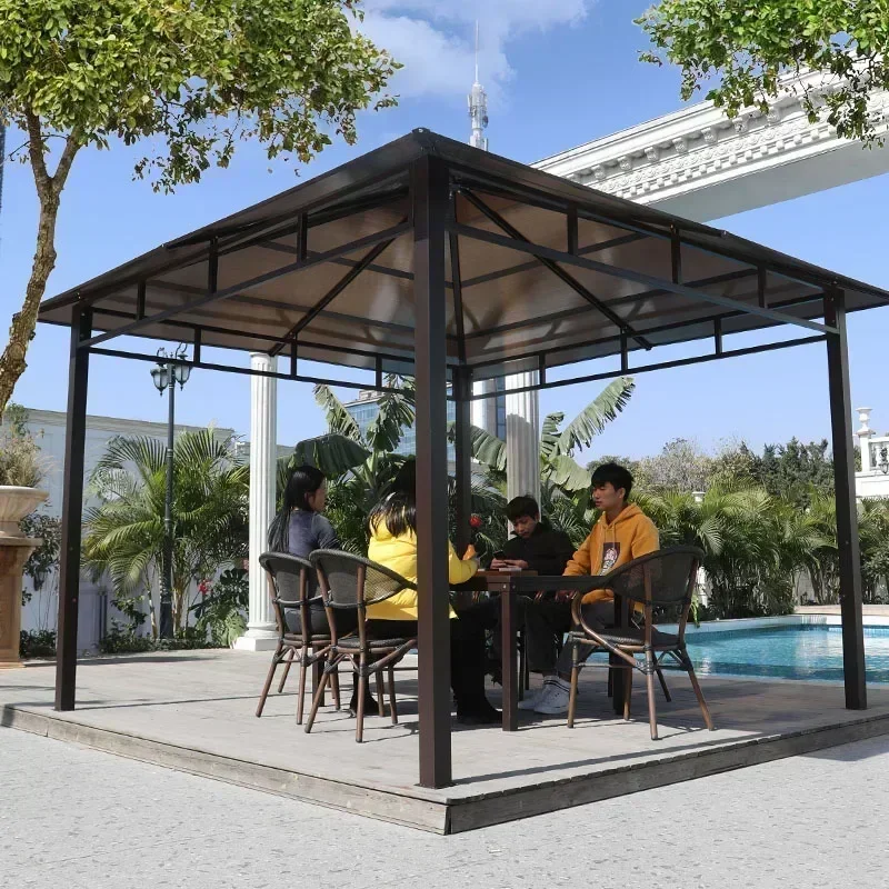 Oude outdoor courtyard gazebo  shade tent villa simple mobile leisure four corner garden roof pavilion