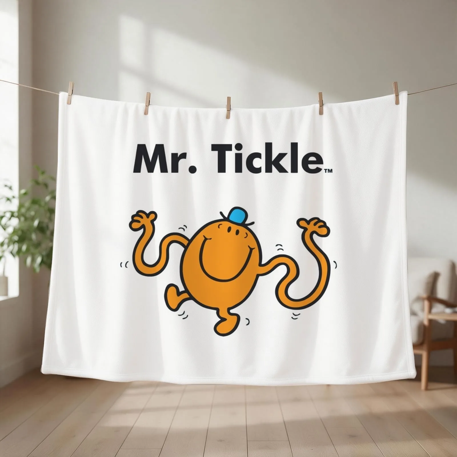 Unique Print with Mr. Tickle Cool Throw Blanket Plush manga Cute Blankets For Sofas Blankets