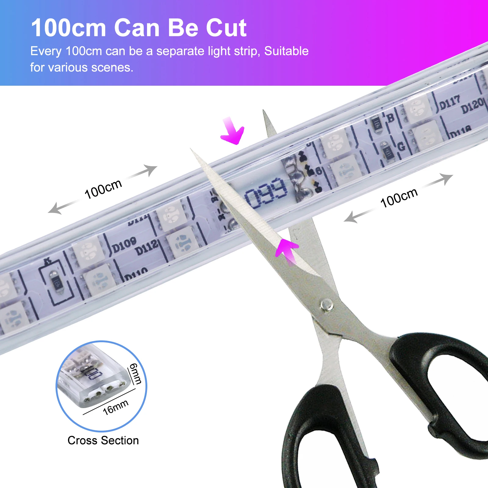 Imagem -05 - Rgb Tira Conduzida à Prova Impermeável Água com Controle Remoto de Toque 120leds m Smd 5050 Jardim Quarto Cozinha Decoração Fita Flexível Luzes ac 220v