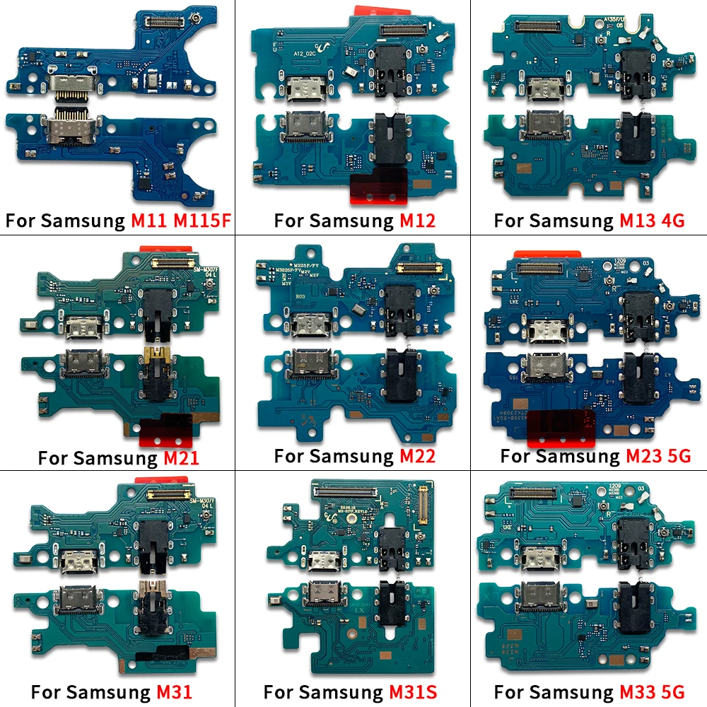 For Samsung M11 M12 M13 M21 M22 M23 5G M31 M31S M32 M33 M53 M21S USB Charging Port Dock Charger Plug Connector Board Flex Cable