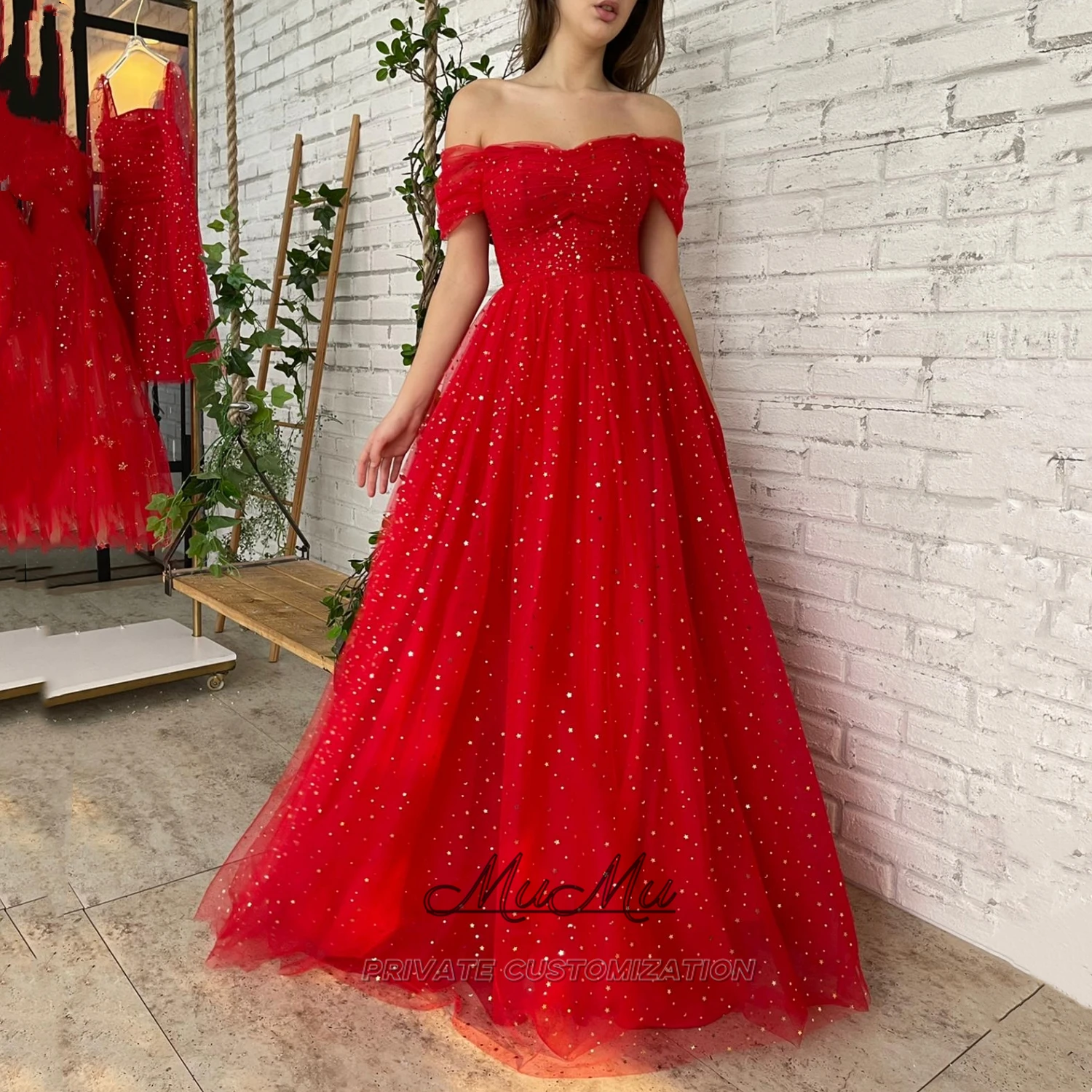 

MuMu Customized Woman Elegant Dresses Wedding Guest Dresses Luxurious Evening Dresses 2025 red Long Skirt Graduation Dresses