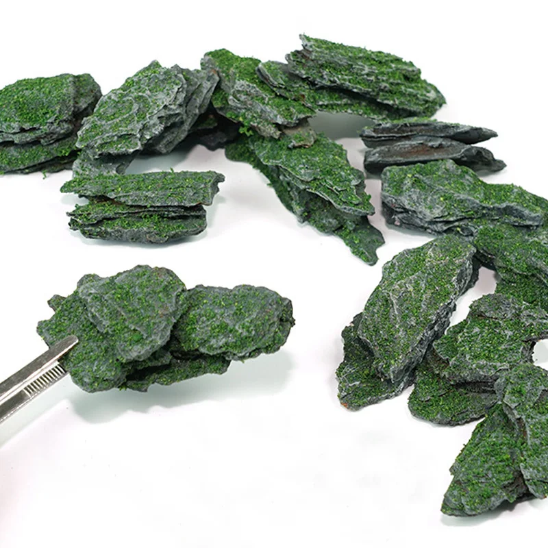 6Pcs Random Shape Irregular Simulation Rock Micro Landscapen Rock Layout Materials 2-6cm Length Model Kits Outdoor Forest Rock