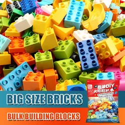 Creative DIY Big Size Bricks Bulk Building Blocks Compatible With Duploed Coloful Slide Ordinary Bricks For Kid Educational Toys