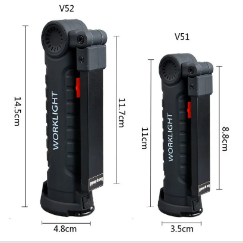 Rechargeable LED Work Light Flashlights Light Powerful LED Folding Portable For Camping Home Workshops