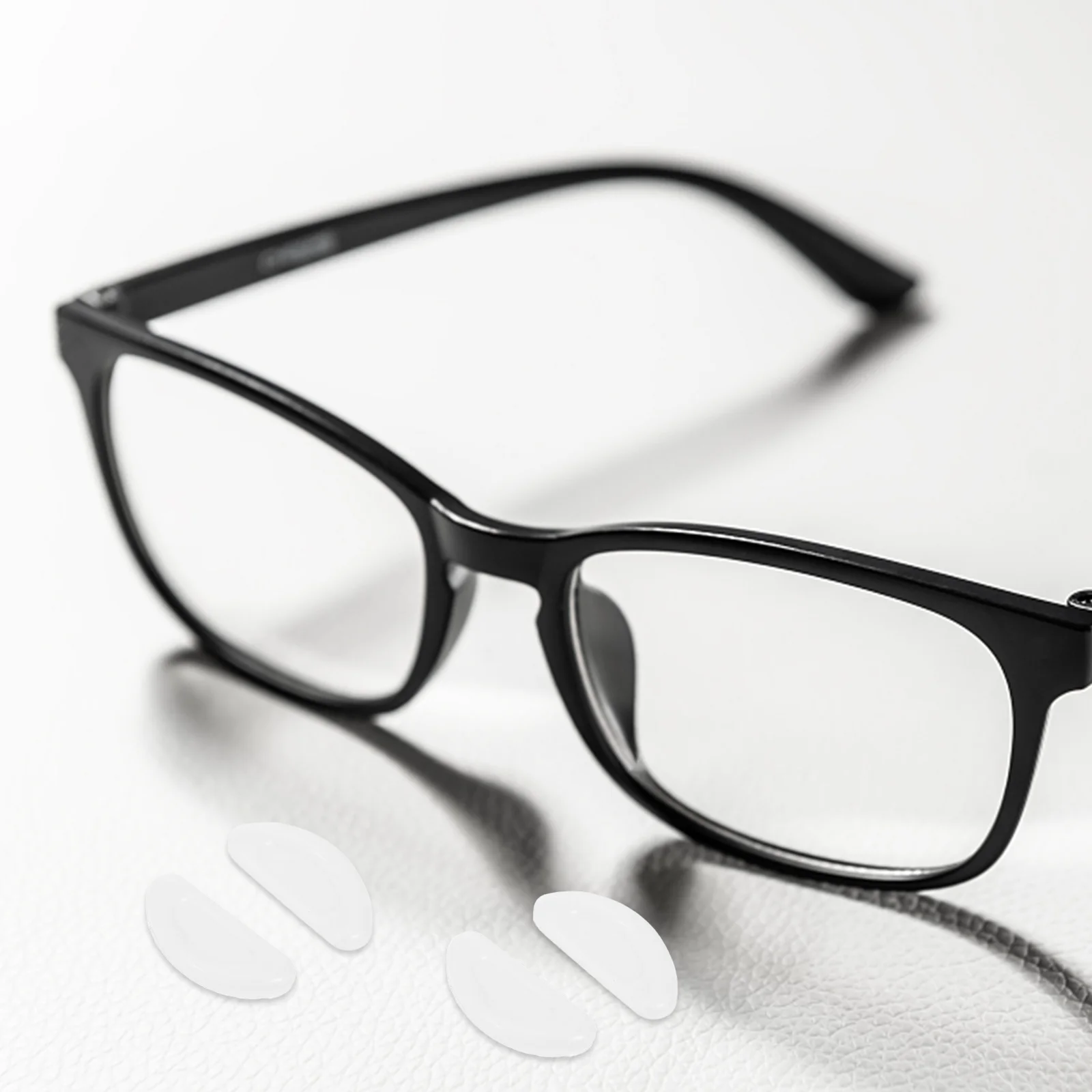 

10Pairs Silicone Eyeglass Nose Pads Anti-Slip Adhesive Cushion for Flat Sunglasses Plastic Frames White Nose Pads for Sunglasses