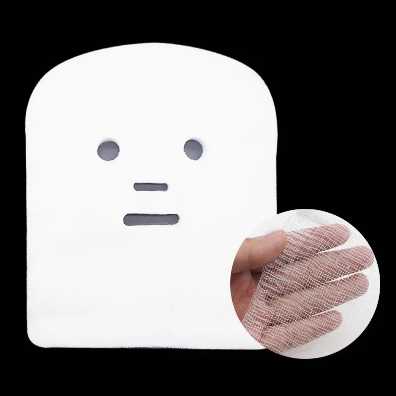 100 ピース/ロットフェイシャルガーゼケアマスク顔痩身除去アイポーチ使い捨てフェイシャルスキンケアマスク美容ツール通気性サロン