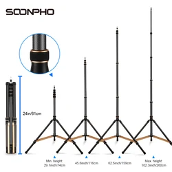 Soonpho Aluminium Alloy Tripod LS-255C LS-285C Tripod For Phone Camera Video Lights Tripod Holder Professional Extendable Tripod