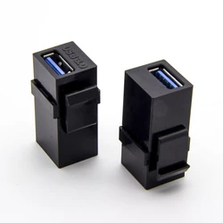 F19E 2 piezas USB 3,0 A hembra extensión Keystone Jack acoplador conector Adaptador convertidor