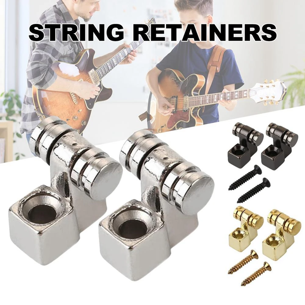 Electric Guitar Chrome Roller String Trees Retainer Mounting Tree Guide Silver Black Gold 3 Colors