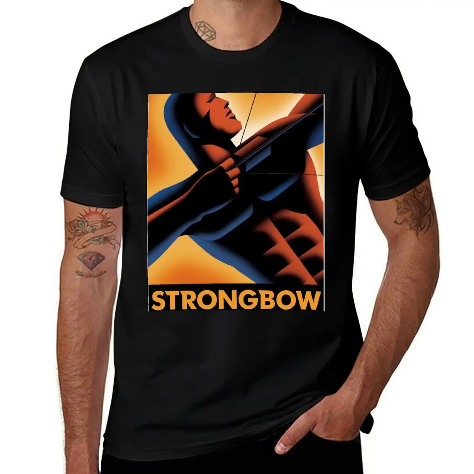 RETRO ADVERTISING POSTER- STRONGBOW CIDER T-Shirt t shirts for man cotton T-Shirt