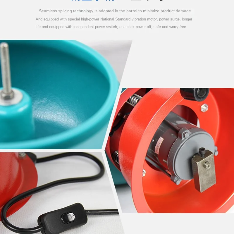 NEW 12 inch Vibratory Tumbler, Jewelry vibration polishing bucket burnishing grinding rock Polishing drum Machine Making Tool