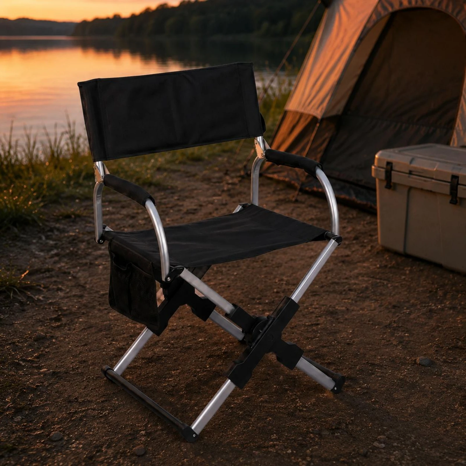 Silla Plegable para Camping, Tela Oxford Gruesa, Silla Portátil para Exteriores, Marco de Aleación de Aluminio, Plegable