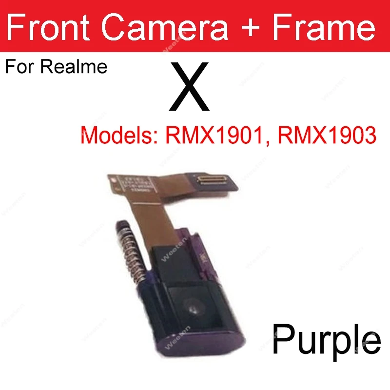 Back Front Camera Module For OPPO Realme X RMX1901 Rear Front Camera Glass Lens Cover Front Camera Assembly Replacement Parts