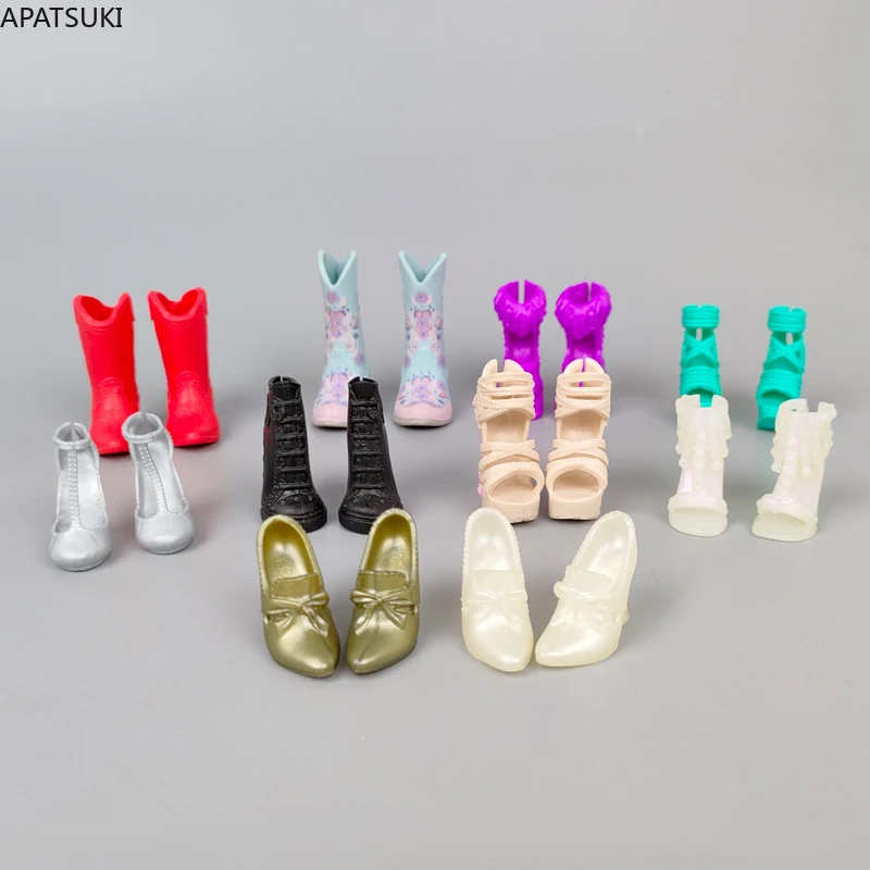 Colorful Fashion Doll Shoes for Monster High Doll High Boots Heel Shoes 1/6 Dolls Accessories Booties For Demon Monster Dolls