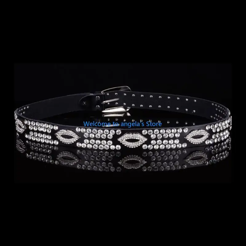 

X4YC Bling Bling Ковбойский пояс для девочек-ковбоев Джинсовая юбка Полный пояс со стразами для подростков