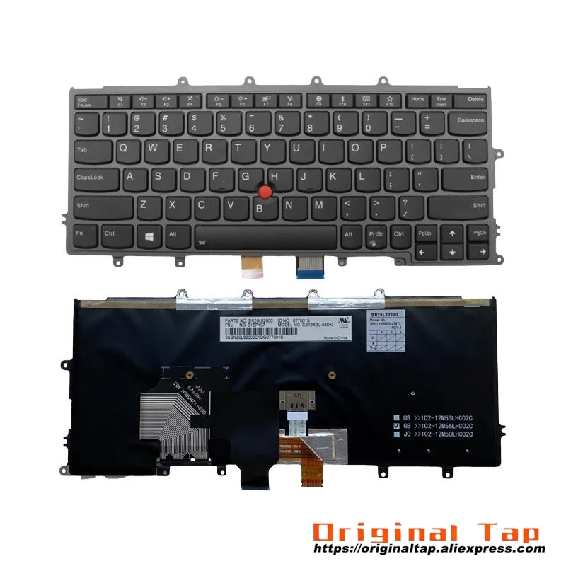 US English Backlit Keyboard for Lenovo Thinkpad X270 A275 5N20W68240 5N20W68276 5N20W68312