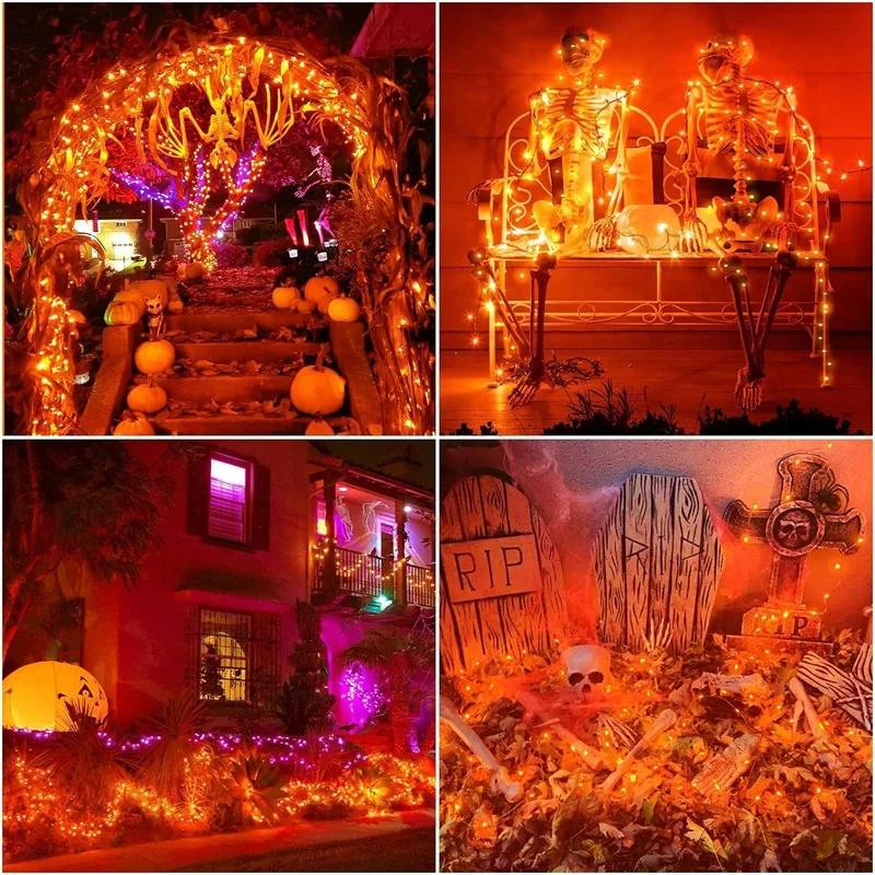 الشارع الشمسية وميض سلسلة أضواء في الهواء الطلق LED الأسلاك النحاسية ضوء المشهد التخييم حديقة فناء حفل زفاف شجرة الديكور #6