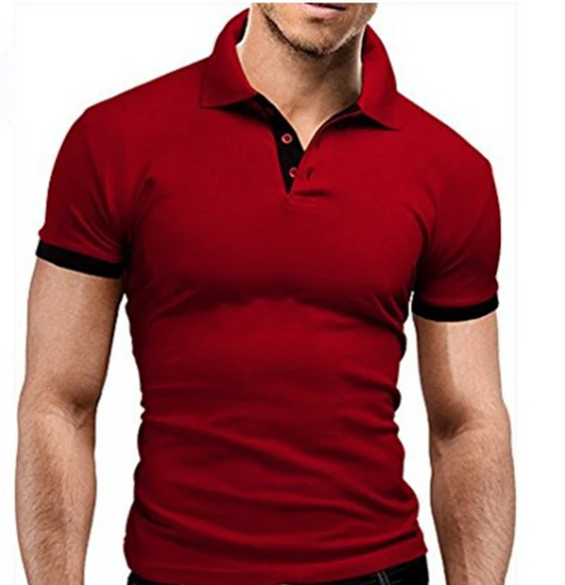 MRMT 2024 Brand New Men\'s T-shirt Lapel Casual Short-sleeved Stitching Men T-shirt for Male Solid Color Pullover Top Man T shirt