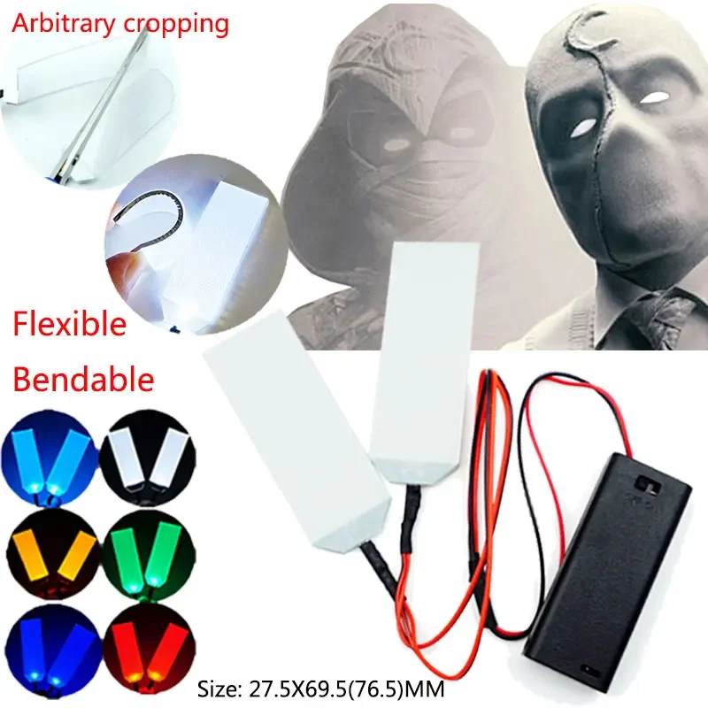 Accessoires de Cosplay pour Halloween, Analyste Lumineux Flexibles et Pliables, Masque pour Casque, Accessoires Lumineux LED