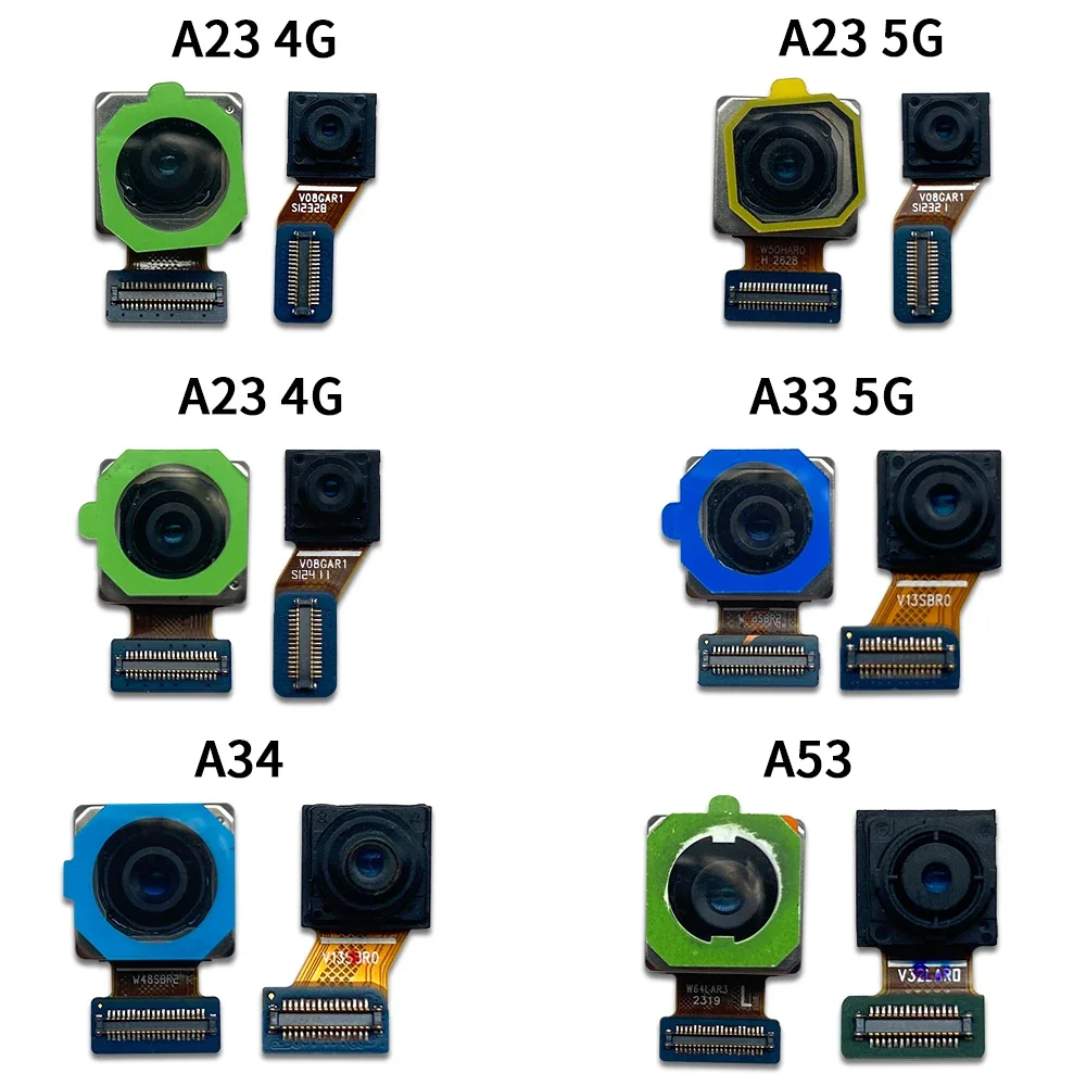 Front Camera For Samsung A23 A23 A24 4G A33 5G A34 A53 Back Wide Macro Depth Rear Main Camera Module Flex Cable