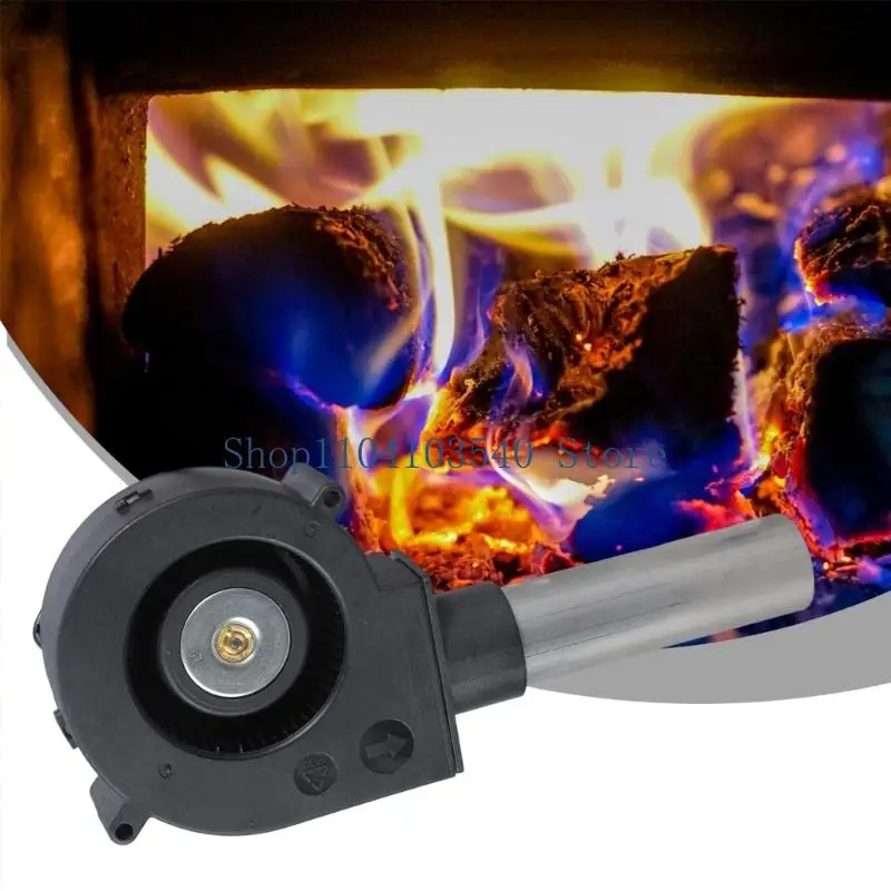 02DC Turbos Fan With Extended Duct 100-240V Indoor Use Optimized Combustion Efficiency For Firepits Grill Fire Management
