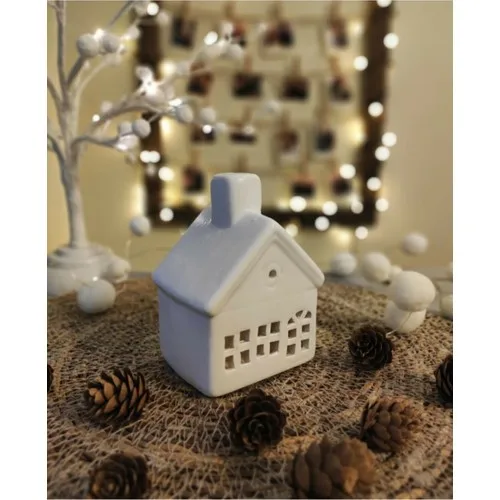 Drop Gift Ceramic Christmas Home Candle Holder + Two Pcs Tealıght Candle Gift Set 3