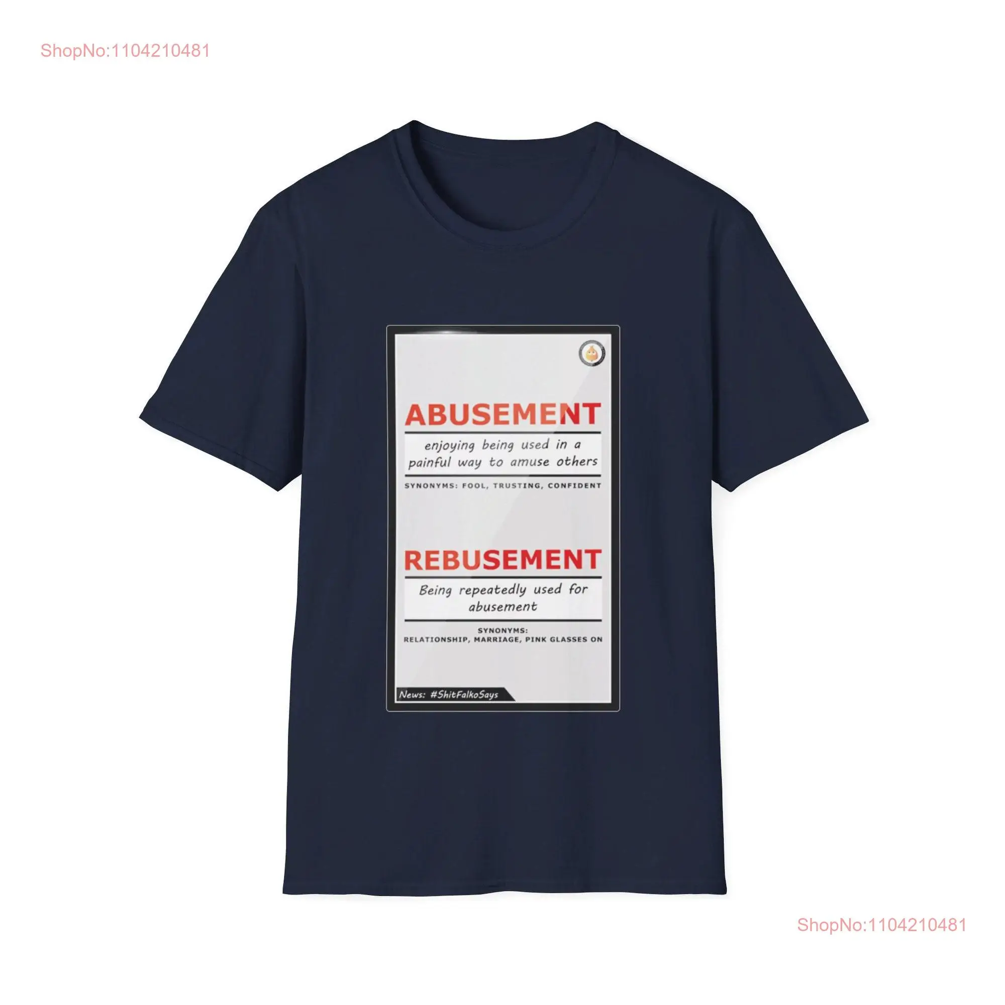 Abusement vs Rebudement Softstyle T Shirt Funny Trendy for Him Her apparel long or short sleeves