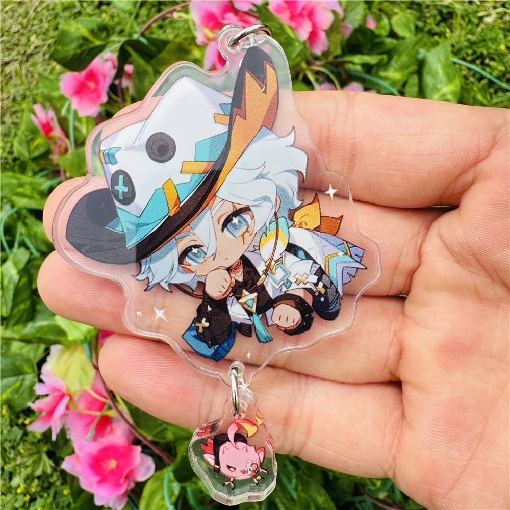 Game Genshin Impact Varesa Escoffier Ifa Cosplay Accessories Acrylic Key Chain Badge Keychain Pendant Cartoon Prop Xmas Gift