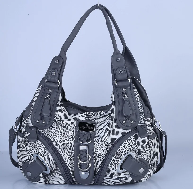Angelkiss Damen-Handtaschen, Leoparden-Umhängetasche, Handtasche mit Top-Griff, modische Umhängetasche, Knödel-Umhängetasche, Tragetasche, große Geldbörse – Detail 21