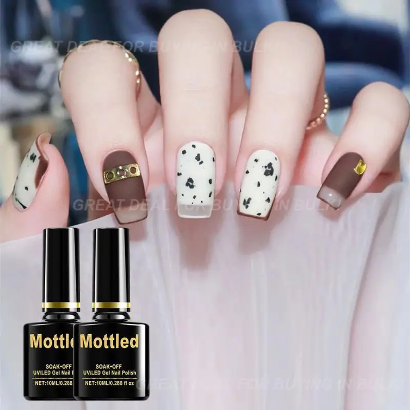 إنشاء تصاميم أظافر مذهلة مع تأثير بقعة سهولة الورنيش طويلة الأمد ومقاومة للرقاقة صيغة رسومات أظافر طلاء أظافر جل البيض